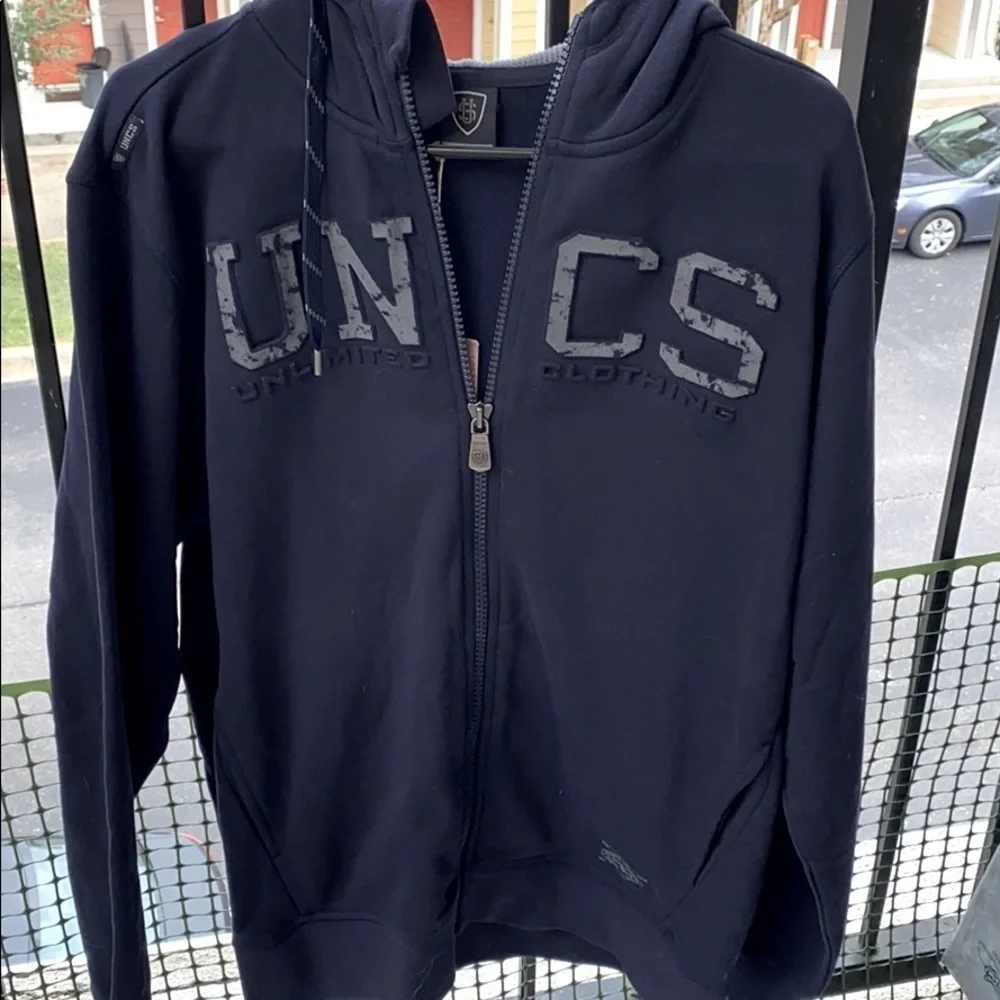 NWT UNCS Unlimited Clothing Style Men’s Streetwear Hoodie Zipper Jacket Size M